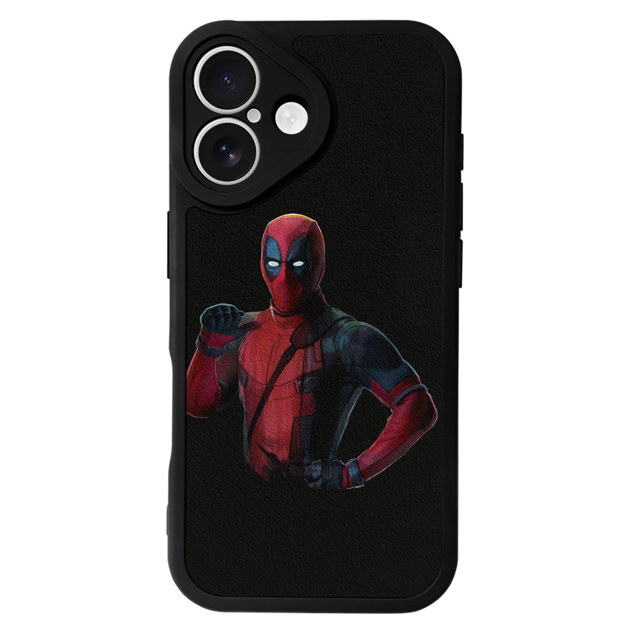 （画像用） Deadpool デッドプール 【iPhone 16シリーズ対応】シリコンスマホケース（レザー調） 材質：シリコン